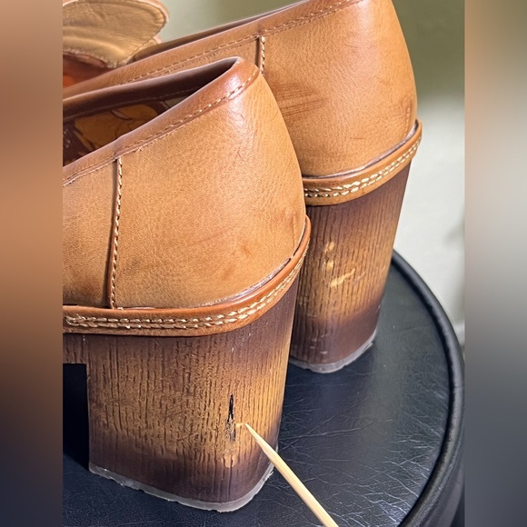 KORKS Womens Brown Penny Platform Loafer Pump - Picture 10 of 10